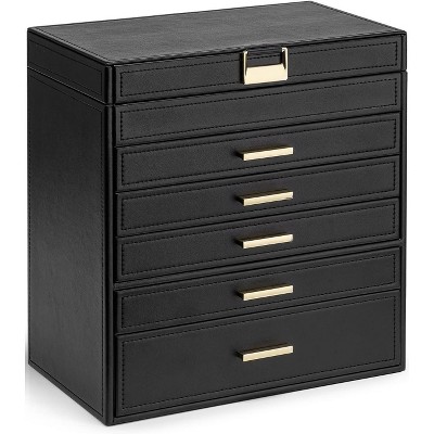 6 Layer Large Jewelry Box - Jewelry Box Organizer for Drawer Necklace Ring Bracelet and Watch