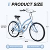 YONWAY 26 Inch Beach Cruiser Bike, 7 Speed Cruiser Bike with High Carbon Steel Dual V-Brakes Commuter Bike for Women Men - 3 of 4