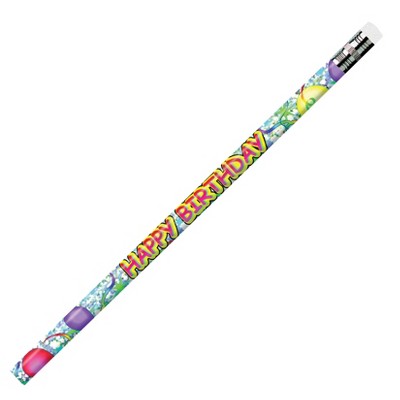 Moon Products Thermo Happy Birthday Pencils, Assorted Color, Pack