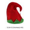 Unique Bargains Christmas Hat Christmas Elf Hat Thick Brushed Fabric 12.6"x12.2" 1 Pc - 3 of 4