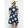 Hello Miz Women's Casual Mini T-Shirt Maternity Dress - 3 of 4
