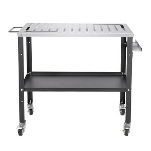 Welding Table with Braking Lockable Casters 1200lbs Load Capacity Workbench, Double-Layer Storage Board and 5/8-Inch Fixture Holes Steel Welding Cart - 1 of 4