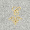 Linum Home Textiles 100% Turkish Cotton MONICA Gold Thread 2PC Embellished Washcloth Set - 3 of 3