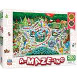 MasterPieces A-Maze-Ing 200 Piece Puzzle - Snow Globe Wonderland - 14"x19"
