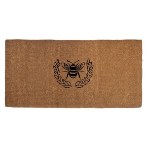 Entryways 36"x72" Queen Bee Thick Handwoven Rectangular Indoor/Outdoor Doormat Brown/Black - 1 of 4