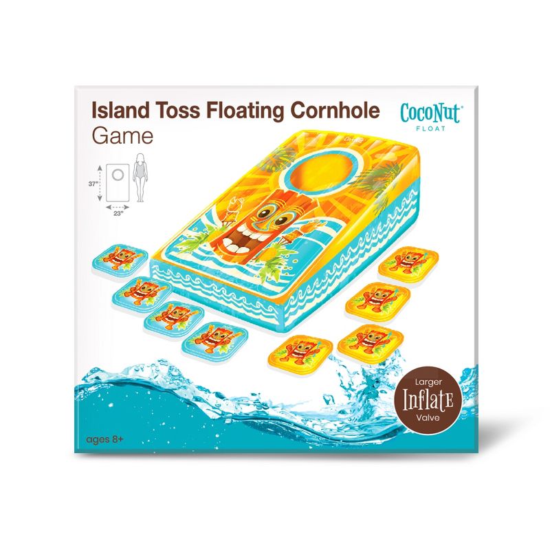 CocoNut Outdoor Inflatable Island Toss Floating Cornhole Game, 5 of 6