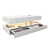 Buenhomino 47in High Glossy LED Coffee Table,Modern Coffee Tables with Marbling Print, Modern  Double-Layer Center Tables w/LED Lights for Living Room - 2 of 4