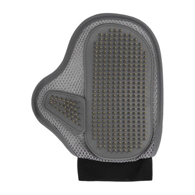 Unique Bargains Steel Needle Pet Grooming Gloves Gray 1 Pc