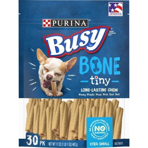 Purina Busy Bone Tiny Chewy Pork Flavor Dog Treats - 1 of 4