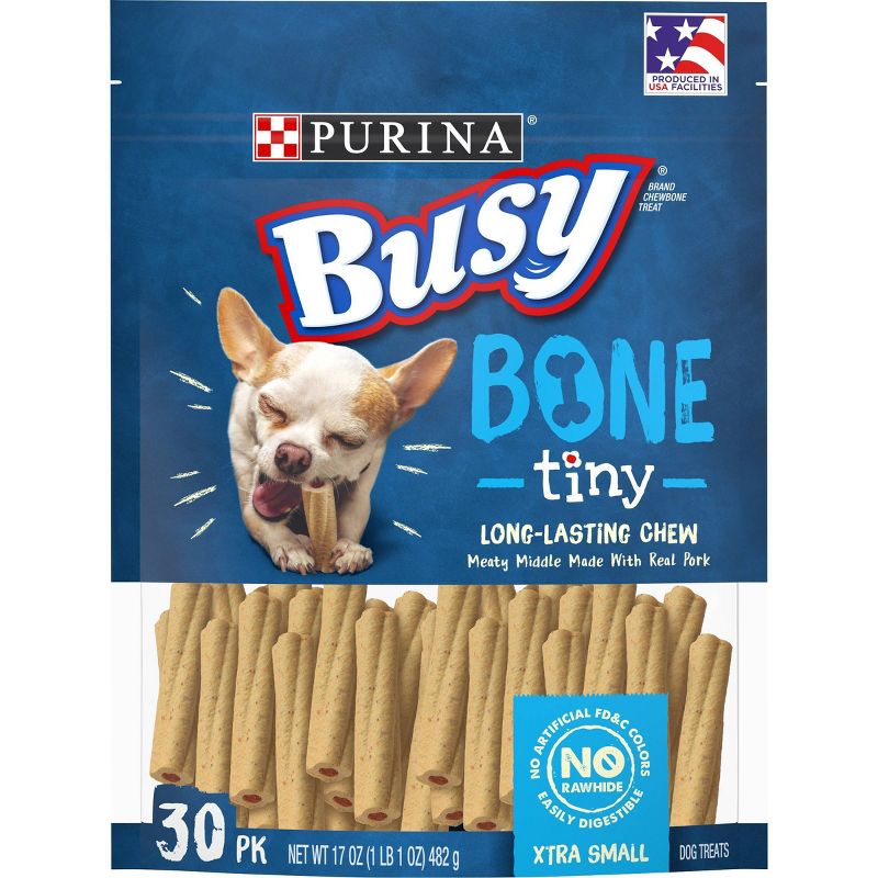 Purina Busy Bone Tiny Chewy Pork Flavor Dog Treats, 1 of 7