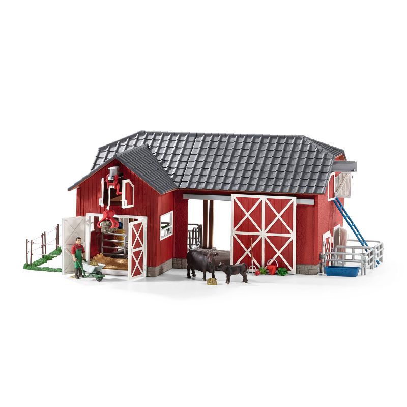 Schleich Large Red Barn with Animals and Accessories, 1 of 13