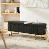 Bernardo Modern Tufted Storage Bench with Metal Legs|ART OF LIVING DESIGNS - 2 of 4