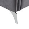 Velvet Accent Armchair with Channel-Quilted Design, Pocket Coil Seat and Chrome Legs for Living Room - 4 of 4