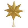 Kurt Adler 16-Inch Pearl and Gold Shimmer 8-Point Star Tree Topper - 3 of 4