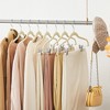 SONGMICS 30 Packs Velvet Skirt Pants Hangers Velvet Hangers with Adjustable Clips Non Slip Space Saving Clothes Hangers - 3 of 4