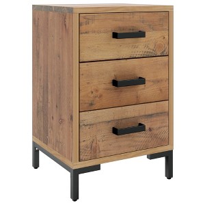 vidaXL Nightstand Bedside End Side Table with Drawer Furniture Solid Wood Pine - Brown 15.7" x 11.8" x 21.7" 1 - 1 of 4