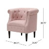 Tafton Club Chair and Ottoman Fabric Upholstered Linen & Cotton-Christopher Knight Home - 4 of 4