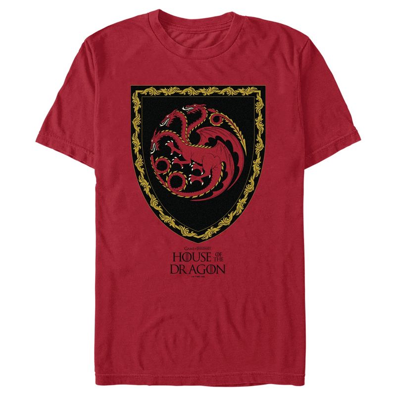 Men's Game of Thrones: House of the Dragon Targaryen Crest T-Shirt, 1 of 6