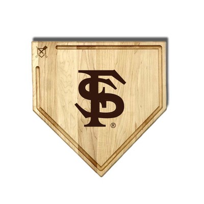NCAA 17-Inch Wooden Home Plate Cutting Board w/Trough, Florida State Seminoles