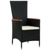 vidaXL Outdoor Dining Set Black Poly Rattan XXL Foldable - 3 of 4