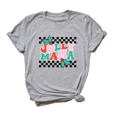 Simply Sage Market Jolly Mama Checkered Short Sleeve Tee