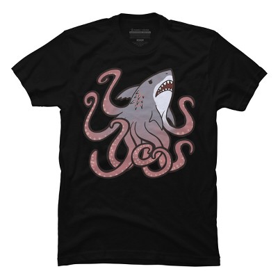 Men's Design By Humans Sharktopus By owlapin T-Shirt
