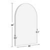 Wooakway 2-Piece Arch Top Metal Frame Bathroom Mirror Decorative Wall Mirror Modern Vanity Mirror for Bedroom Living Room - 4 of 4