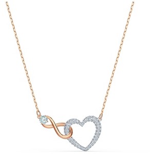 Swarovski Infinity Heart Necklace - White - Mixed Metal Finish Size S - 1 of 1