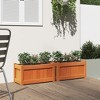 vidaXL Garden Planter Set of 2 Wax brown Solid pine wood - 3 of 4