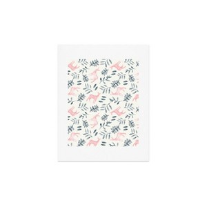 11"x14" Little Arrow Design Co Woodland In Pink Art Print: Bohemian Style, Matte Finish - Deny Designs - 1 of 4