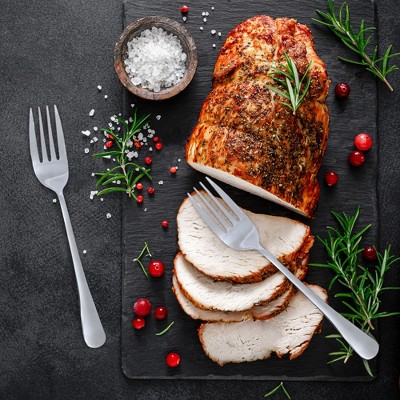 Cornucopia Brands Serving Forks, 2pk, Buffet & Banquet Classic Serving Utensils / Thanksgiving Turkey Serving