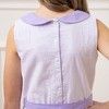 Hope & Henry Girls' Peter Pan Collar Seersucker Dress, Kids - 4 of 4