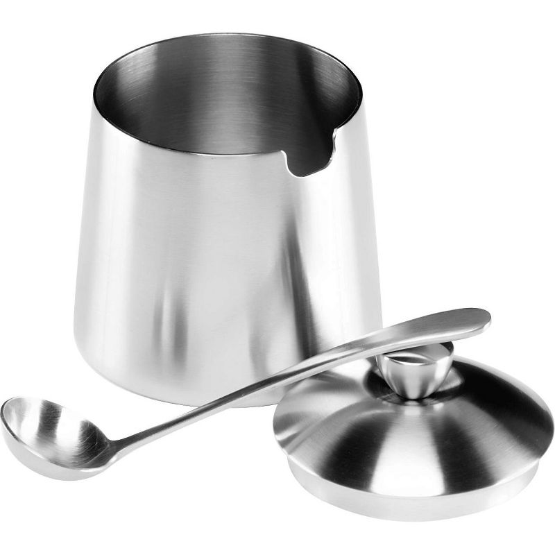 Frieling Sugar bowl /spoon, brushed finish, 10 fl. Oz., Stainless steel, 3 of 5