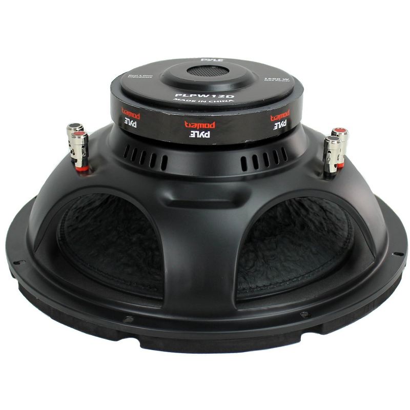 PYLE 12" 1600W 4Ohm DVC Black Car Stereo Audio Power Subwoofer Dual Coil(3 Pack), 4 of 7