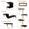 Kumasinova 5PCS Modern Cat Tree with Floating Shelves,Wall-Mounted Cat Tower with Scratching Post,Cat Tree Tower with Perches & Condo for Indoor,Black - 3 of 4