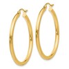 Black Bow Jewelry 2.5mm, 14k Yellow Gold Classic Round Hoop Earrings, 35mm (1 3/8 Inch) - 2 of 4