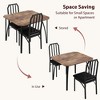 Kitchen Table and Chairs for 4 with with Chamfer Design, Dining Table Set with Cushion Seats - 3 of 4