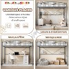 Loft Bed Twin Size, with Arched Guardrail and Safety Ladder, Space-Saving Design, No Box Spring Needed - 4 of 4