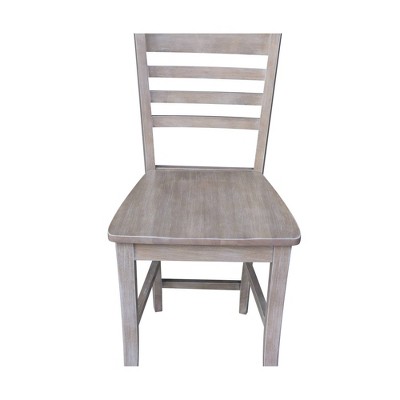 Cosmo Vintage Washed Grey Solid Hardwood 24" Counter Stool