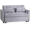Ridstar Modern 3-in-1 Convertible Sofa Bed with Pillows For Living Room-Grey - 3 of 4