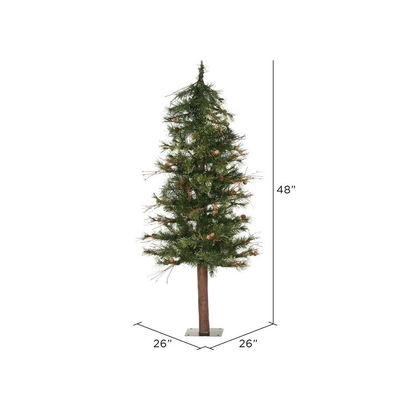 Vickerman Mixed Country Pine Artificial Alpine Tree, 2 of 5