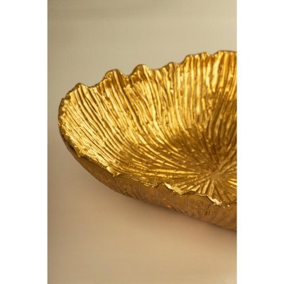 Hudson Gold Handcrafted Metal Decorative Bowl