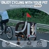Lyngins All-Terrain 66LBS Pet Bike Trailer, Large Foldable Dog Stroller with Weatherproof Oxford Fabric, Pet Carrier with Steel Frame for Cycling - 2 of 4
