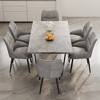 7-Piece Dining Set with Rectangular Table and 6 Chairs for Kitchen, Dining Room - 2 of 4