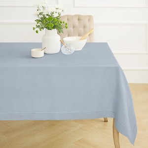 Christmas Linen Tablecloth - Classic Hemstitch, Festive Dining Table Cover for Christmas, Winter, New Year - Solino Home - 1 of 4