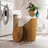 SUGIFT Rattan Laundry Hamper with Liner, Honey-Brown - 2 of 4