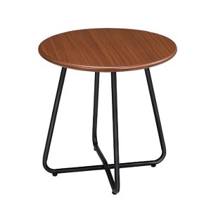 Karl Home|Patio Steel Side Table Woodgrain - 1 of 4