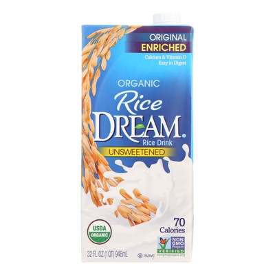 Rice Dream Organic Original Unsweetened Rice Drink - Case Of 12/32 Oz ...