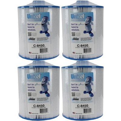  4) Unicel C-8450 Spa Replacement Cartridge Filters 50 Sq Ft Coleman/Maax PCS50N 
