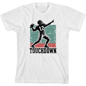 "Touchdown" Football Sports Youth Crew Neck Short Sleeve Tee - 1 of 2